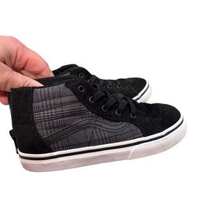 Plaid Corduroy High Top Sneakers